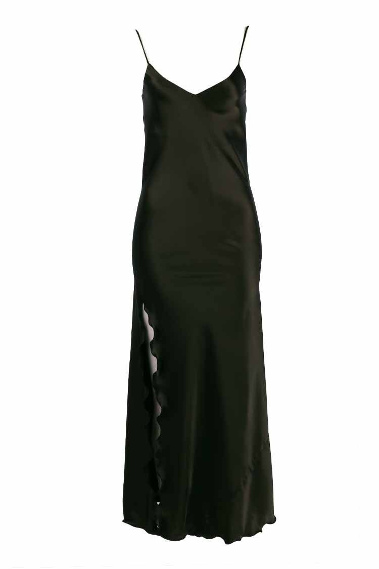 Bias Slip Dress in Black Dresses Lucy Laurita - Leiela 