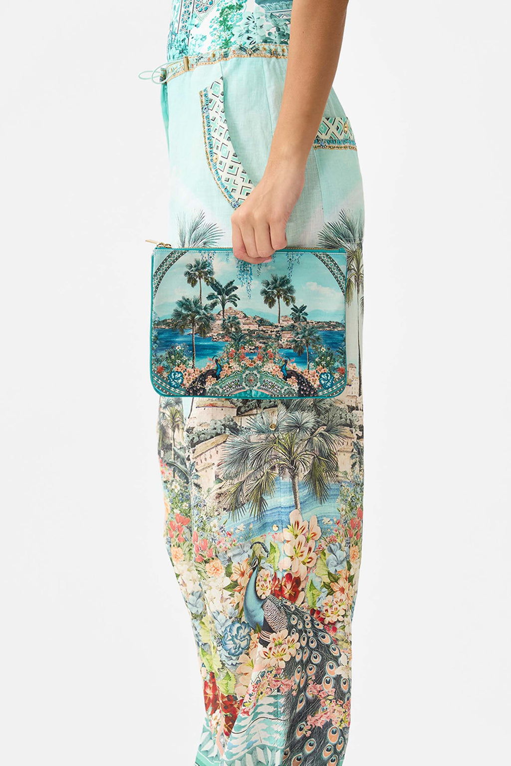Small Canvas Clutch in Balearic Bebe