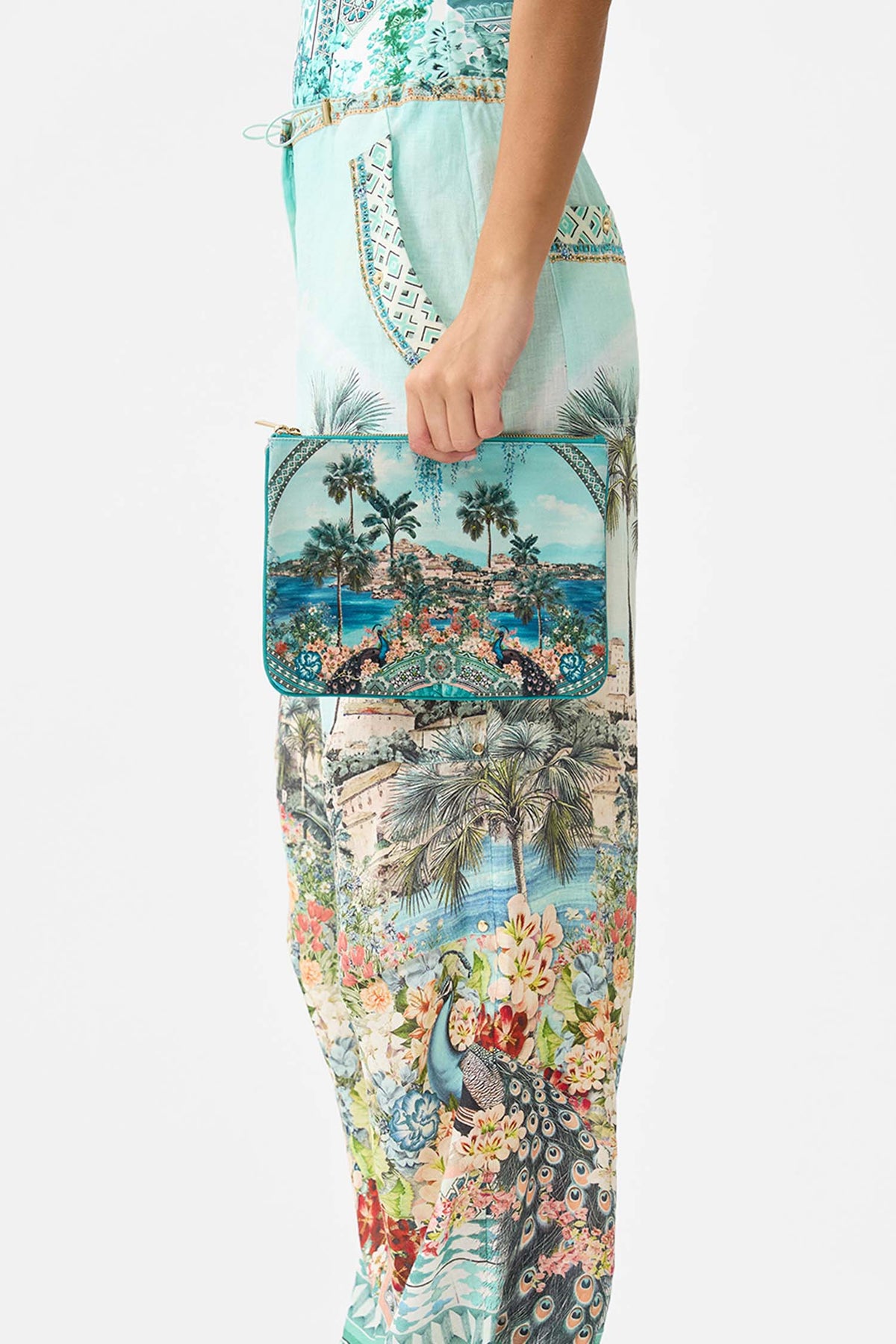 Small Canvas Clutch in Balearic Bebe