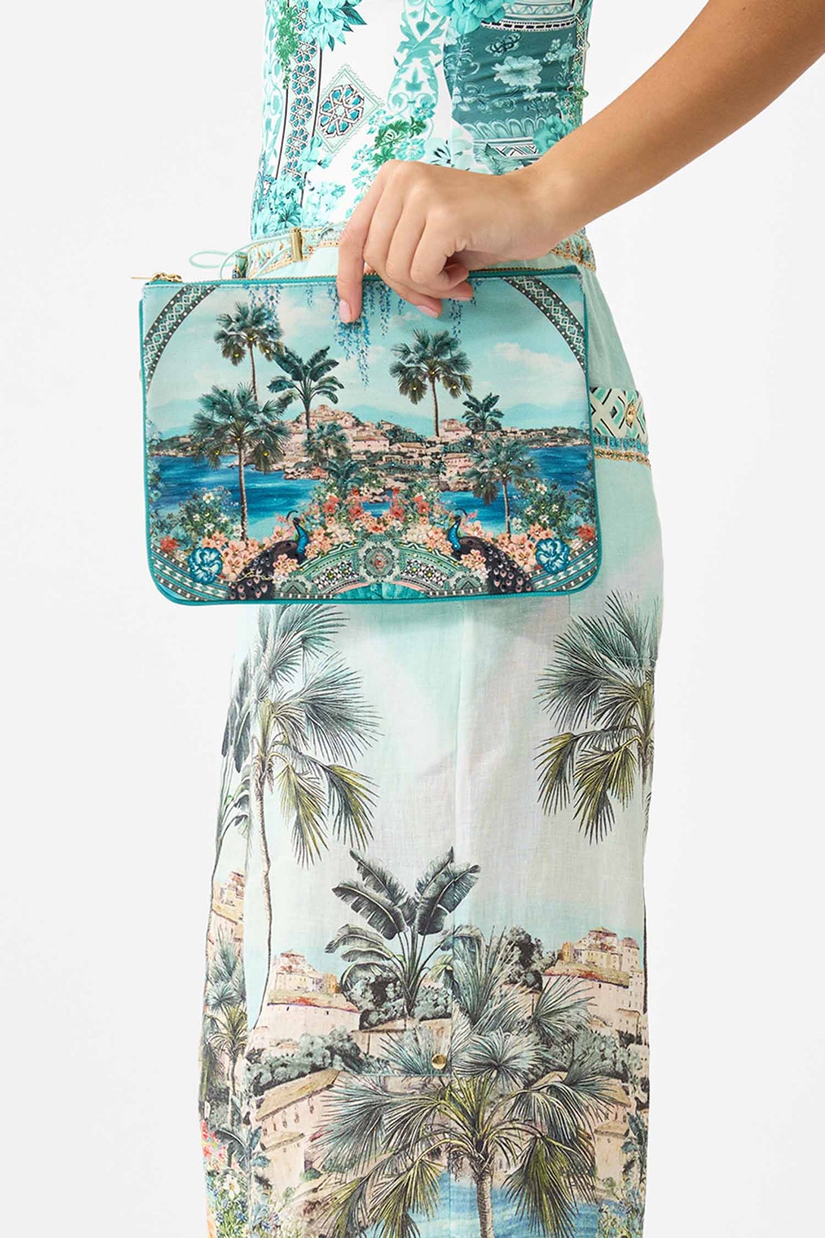 Small Canvas Clutch in Balearic Bebe