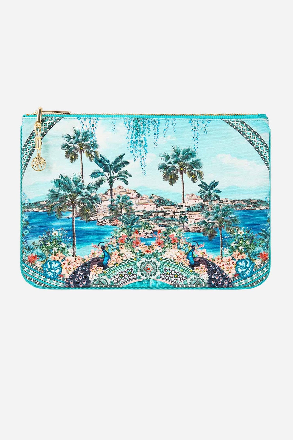 Small Canvas Clutch in Balearic Bebe