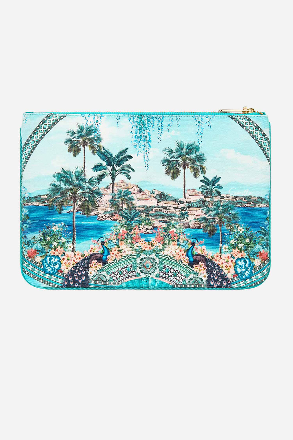 Small Canvas Clutch in Balearic Bebe