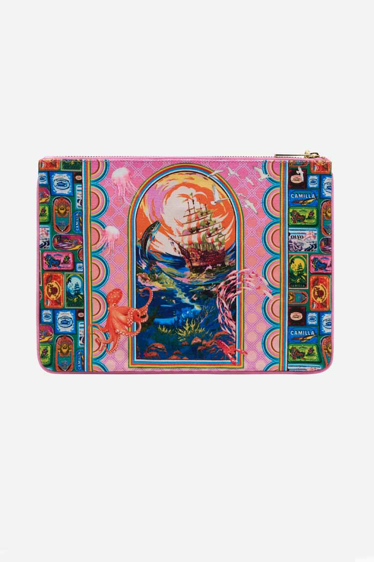 Small Canvas Clutch in Salty Splendour | FINAL SALE