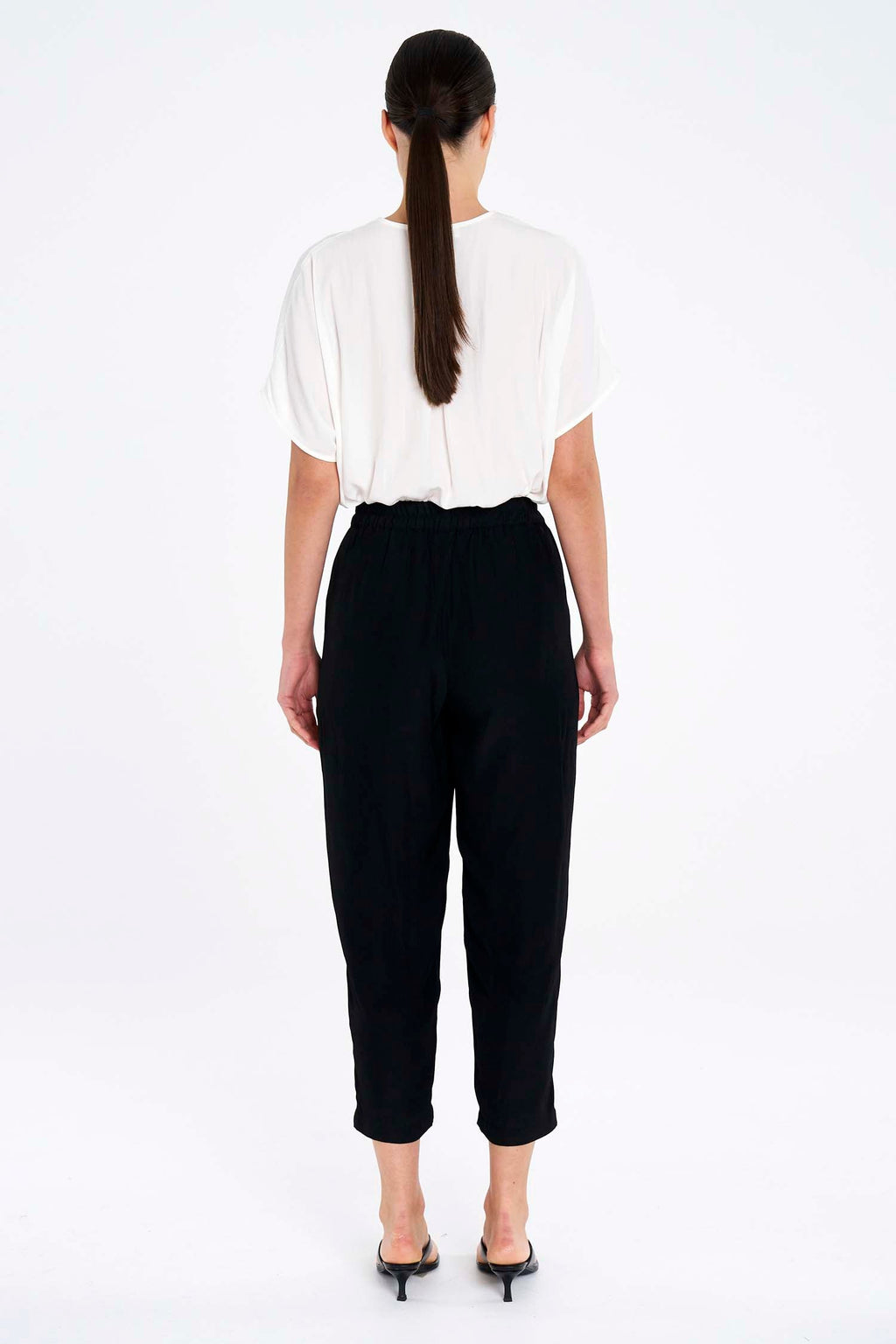 Soft Zip Pant in Black