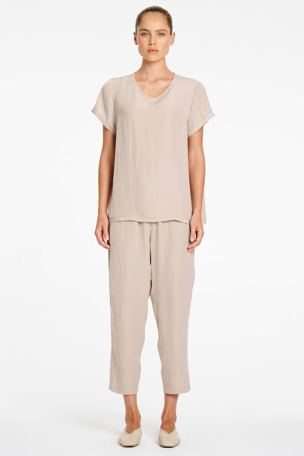 Soft Zip Pant in Hay
