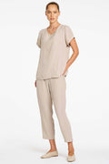 Soft Zip Pant in Hay