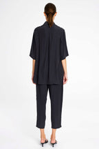 Soft Zip Pant in Navy