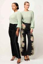 Solana Alpaca Wool Knit Top in Celadon