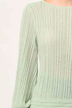 Solana Alpaca Wool Knit Top in Celadon