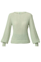 Solana Alpaca Wool Knit Top in Celadon