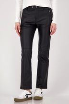 Straight Leather Pant in Black