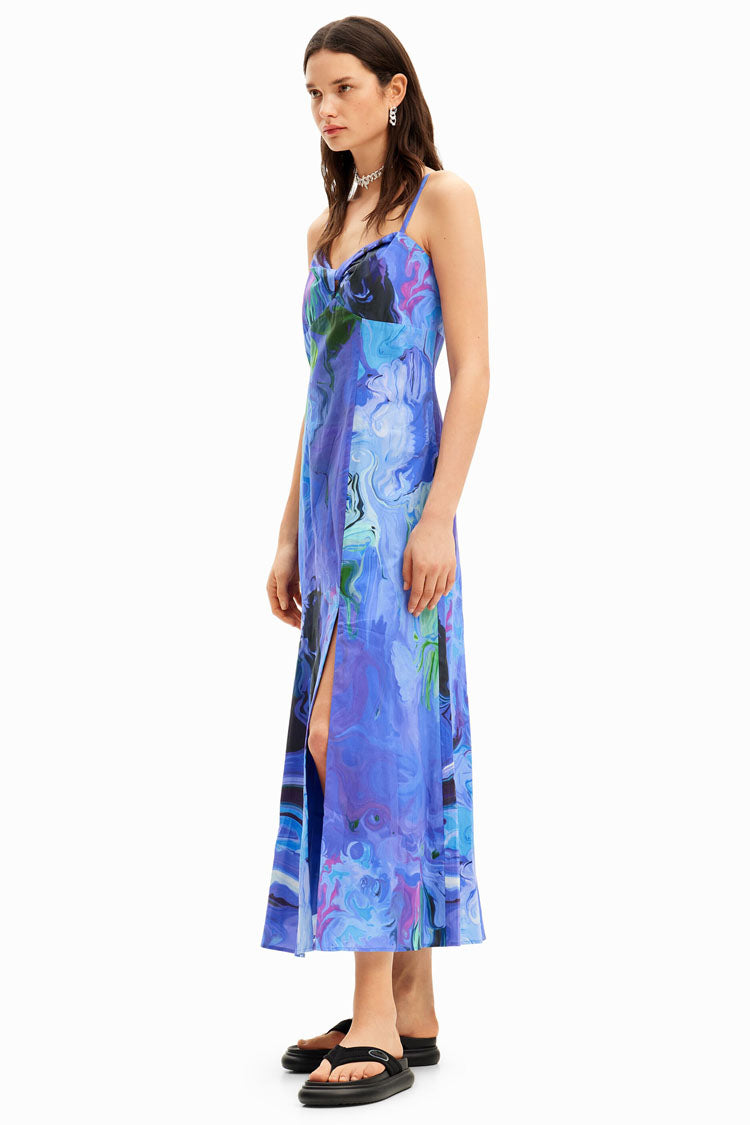 Strappy Marbled Midi Dress | FINAL SALE