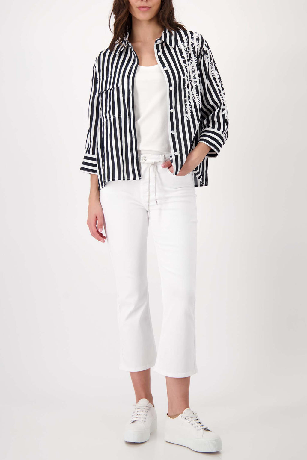 Striped Blouse in Black