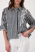 Striped Blouse in Black