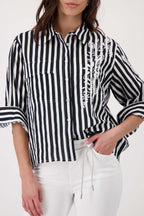 Striped Blouse in Black