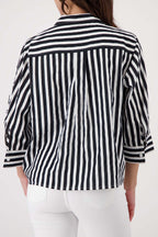 Striped Blouse in Black