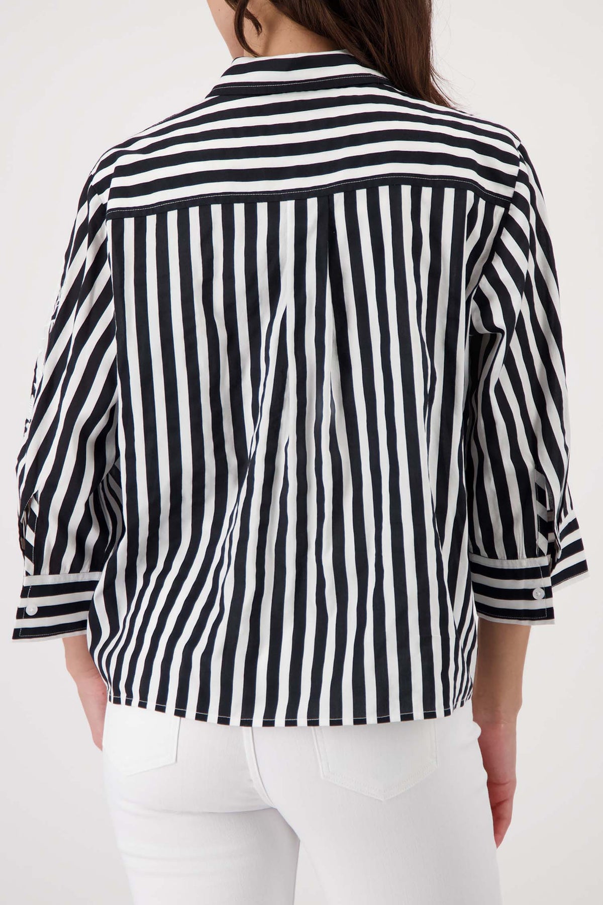 Striped Blouse in Black