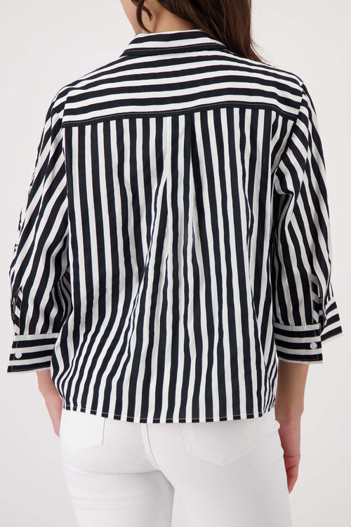 Striped Blouse in Black