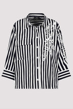 Striped Blouse in Black