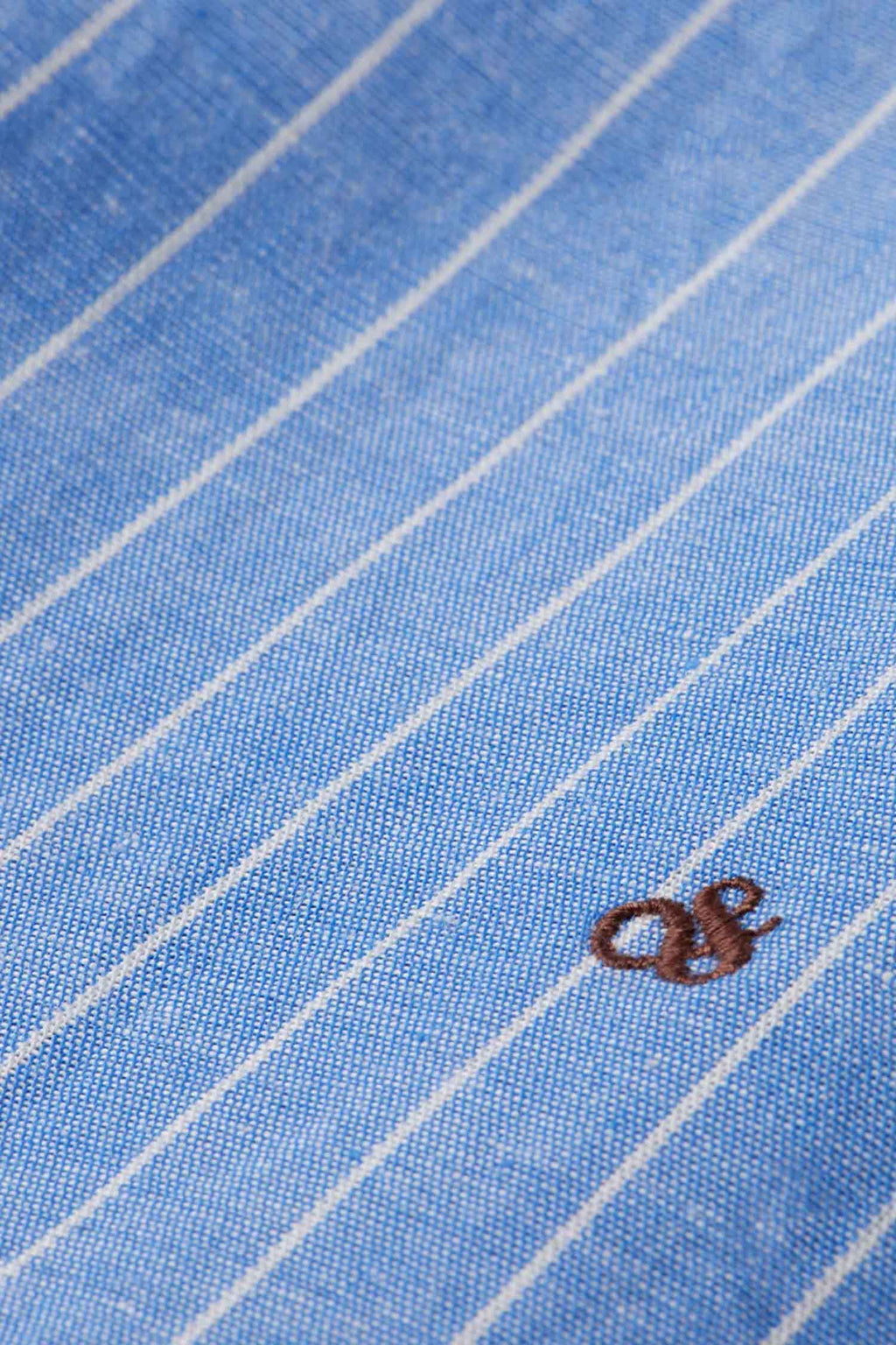 Striped Blouse in Blue White Pin Stripe | FINAL SALE