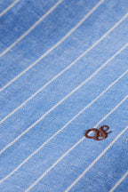 Striped Blouse in Blue White Pin Stripe | FINAL SALE