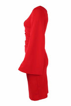 Suzy Split Sleeve Dress in Red