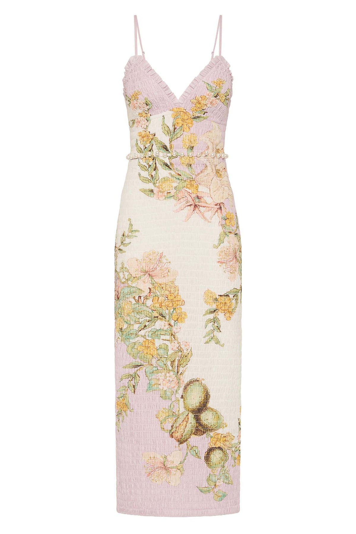 Sweet Thing Shirred Triangle Bodice Dress in Golden Haze | FINAL SALE