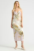 Sweet Thing Shirred Triangle Bodice Dress in Golden Haze | FINAL SALE