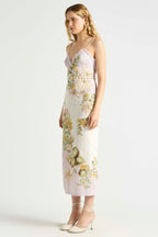 Sweet Thing Shirred Triangle Bodice Dress in Golden Haze | FINAL SALE