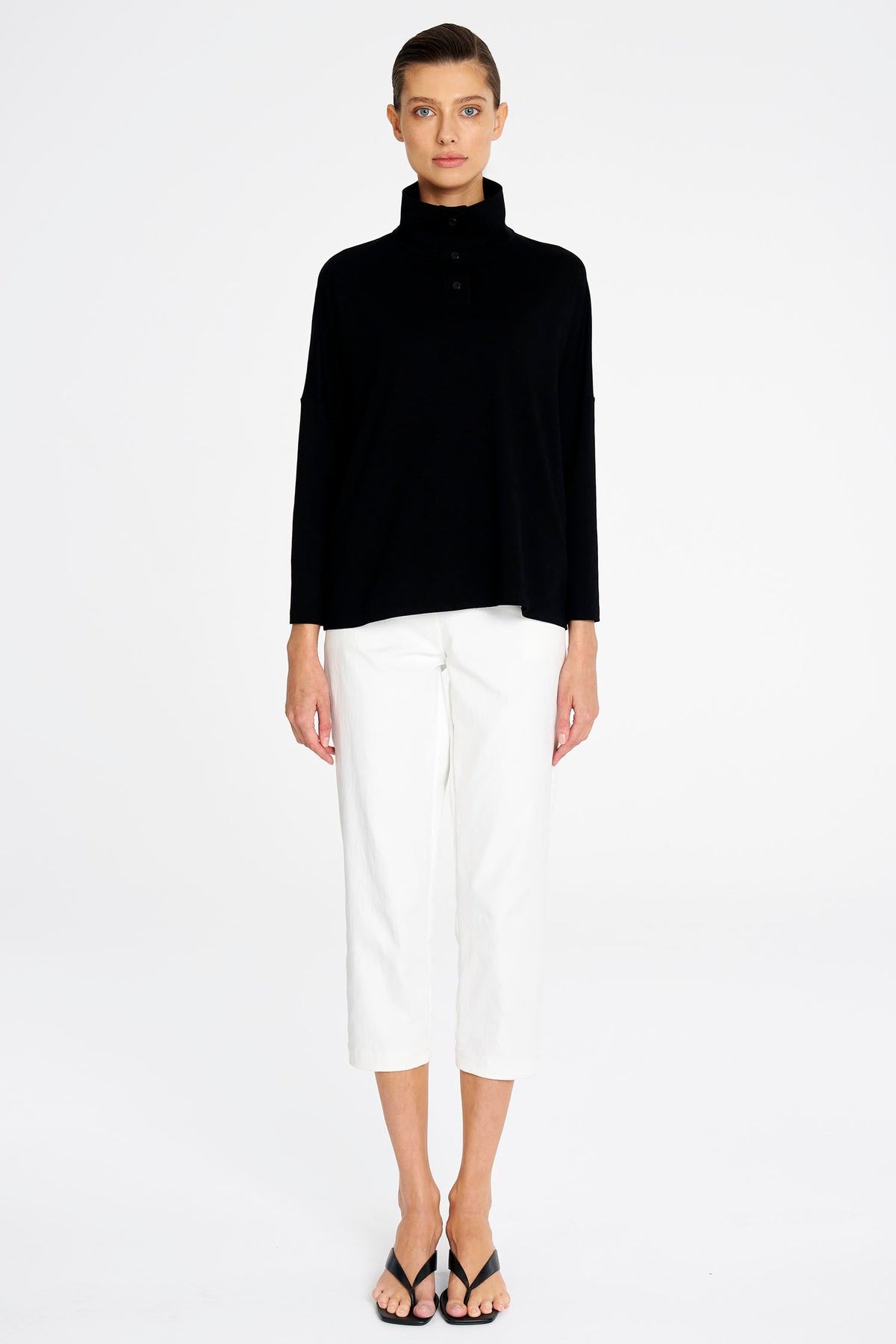 Tab Sweater in Black