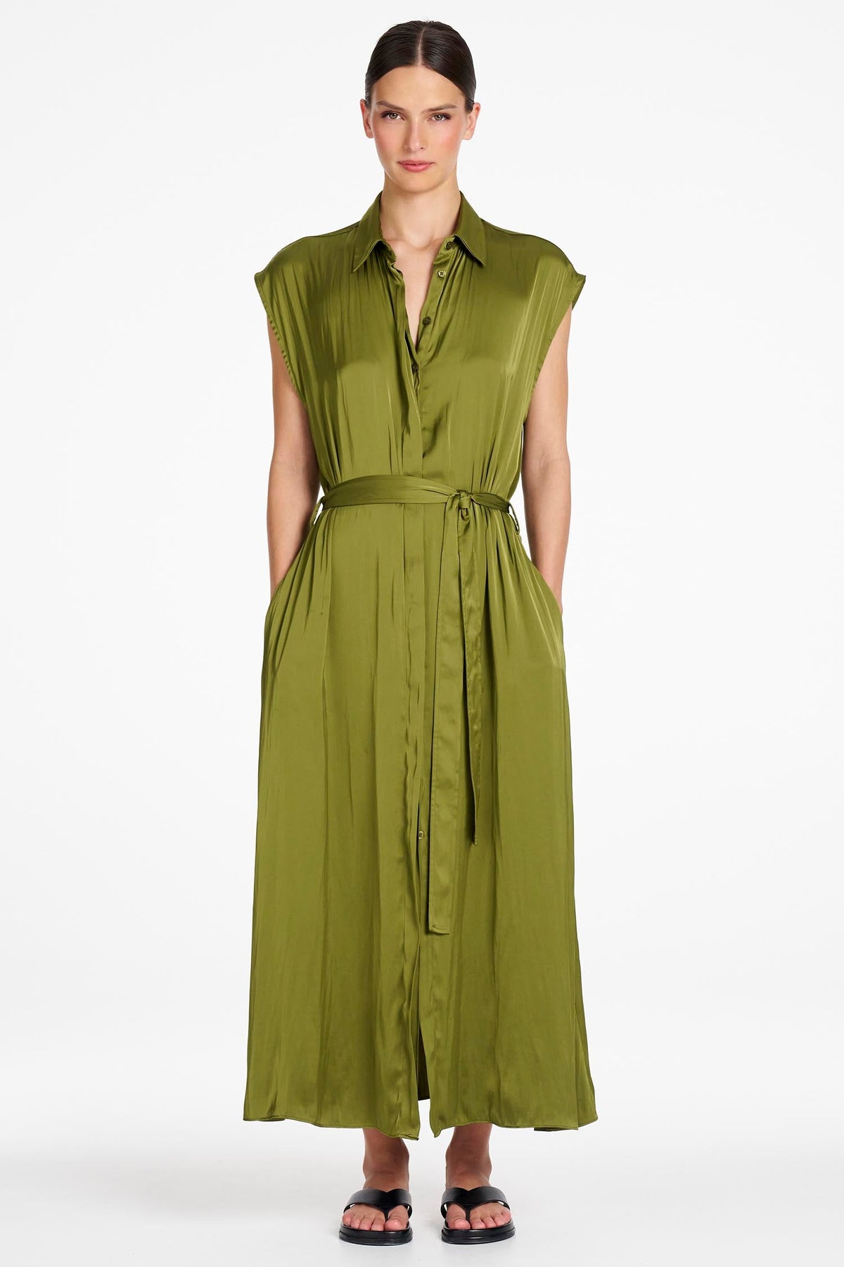 Tabbard Dress in Peridot
