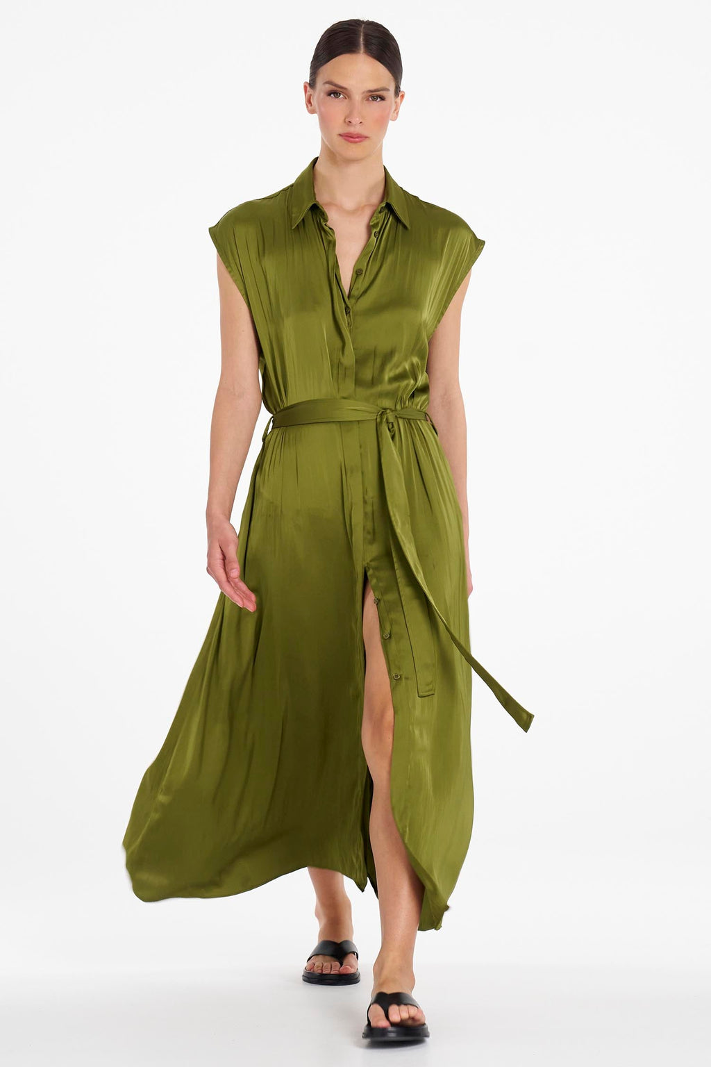Tabbard Dress in Peridot