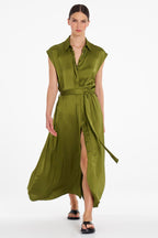 Tabbard Dress in Peridot