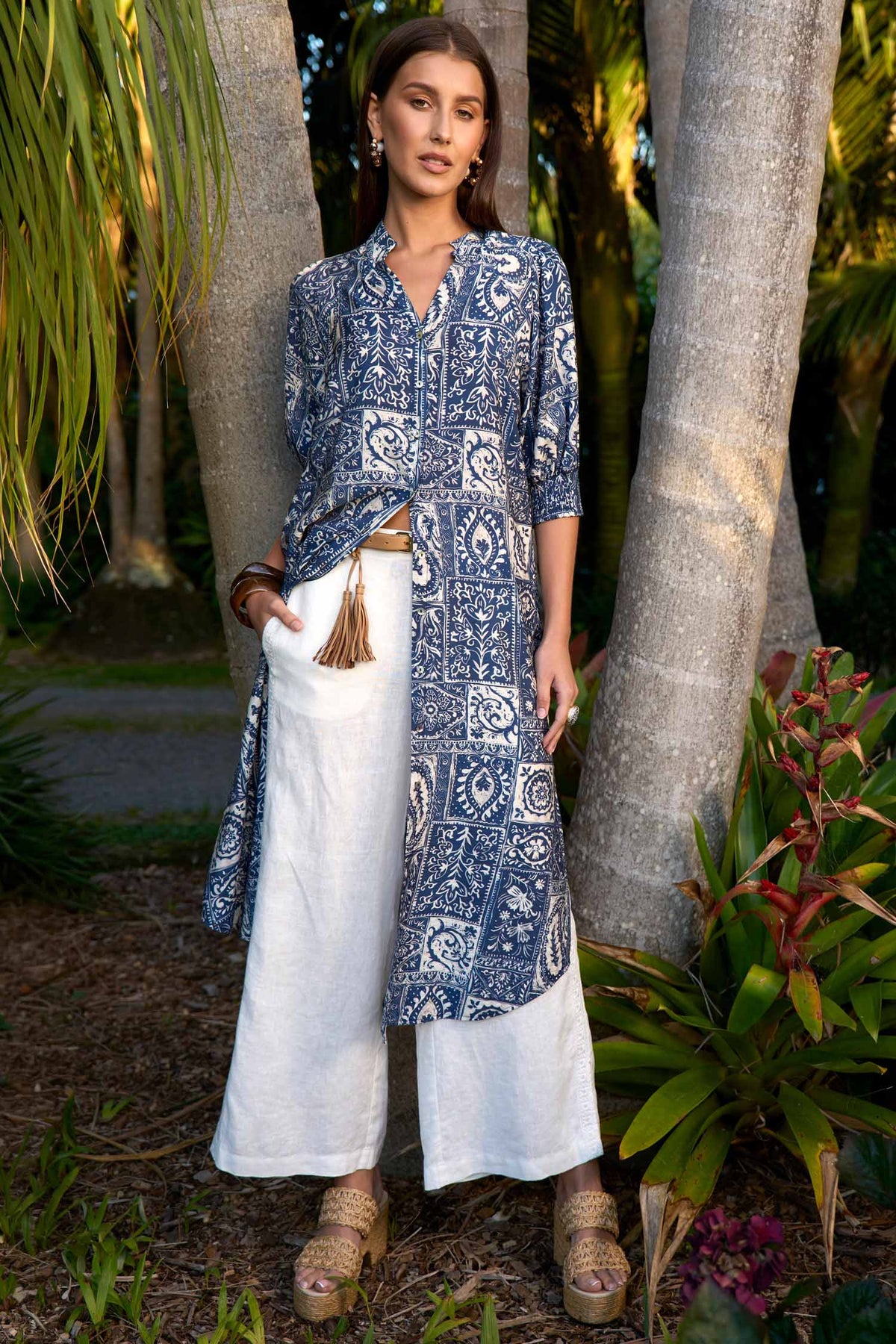 Taja Shirt Dress in Ink