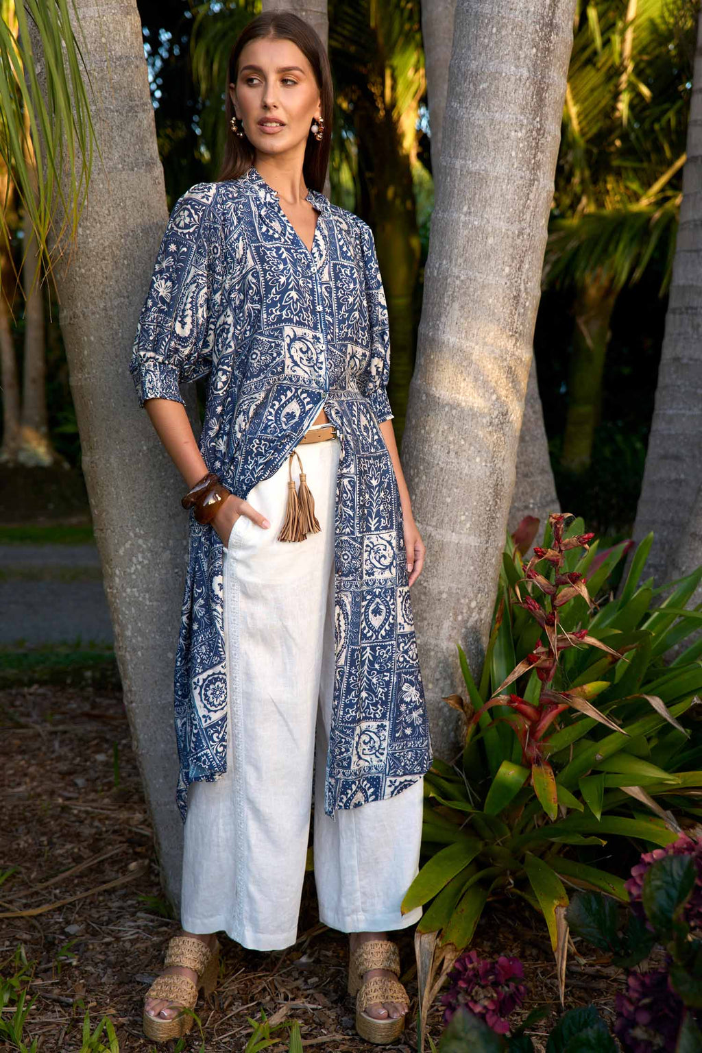 Taja Shirt Dress in Ink