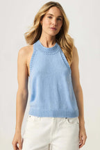 Talula Sweater Tank in Steele Blue
