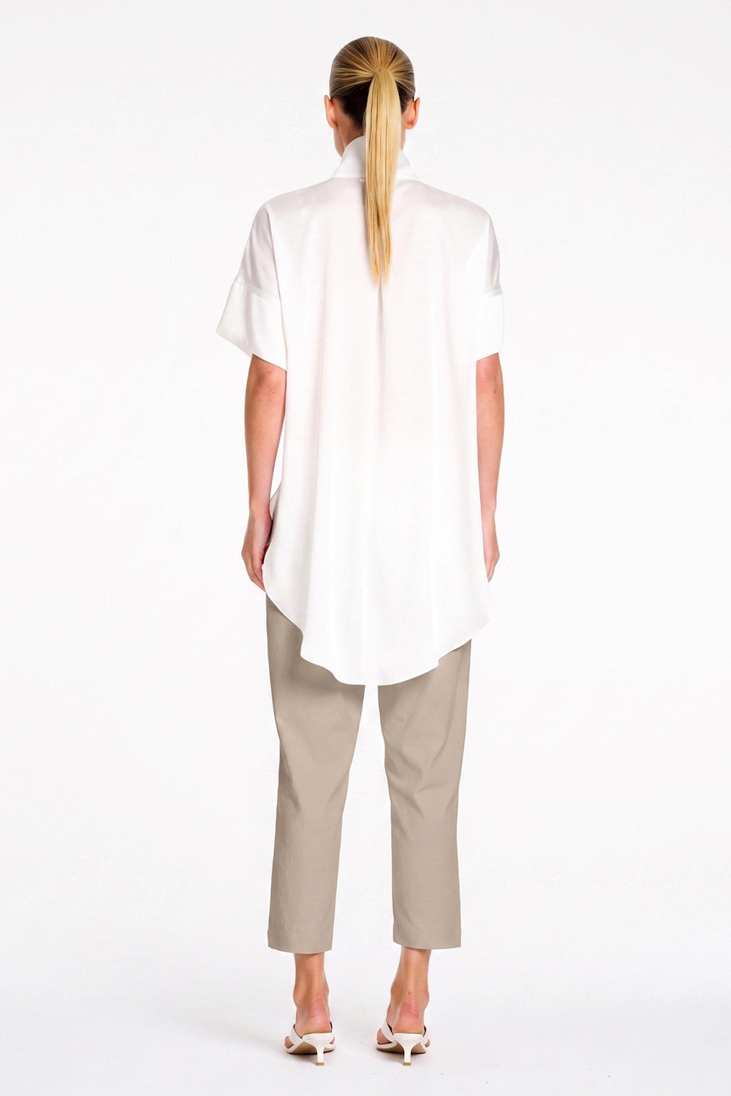 Tapered Flat Pant in Fawn