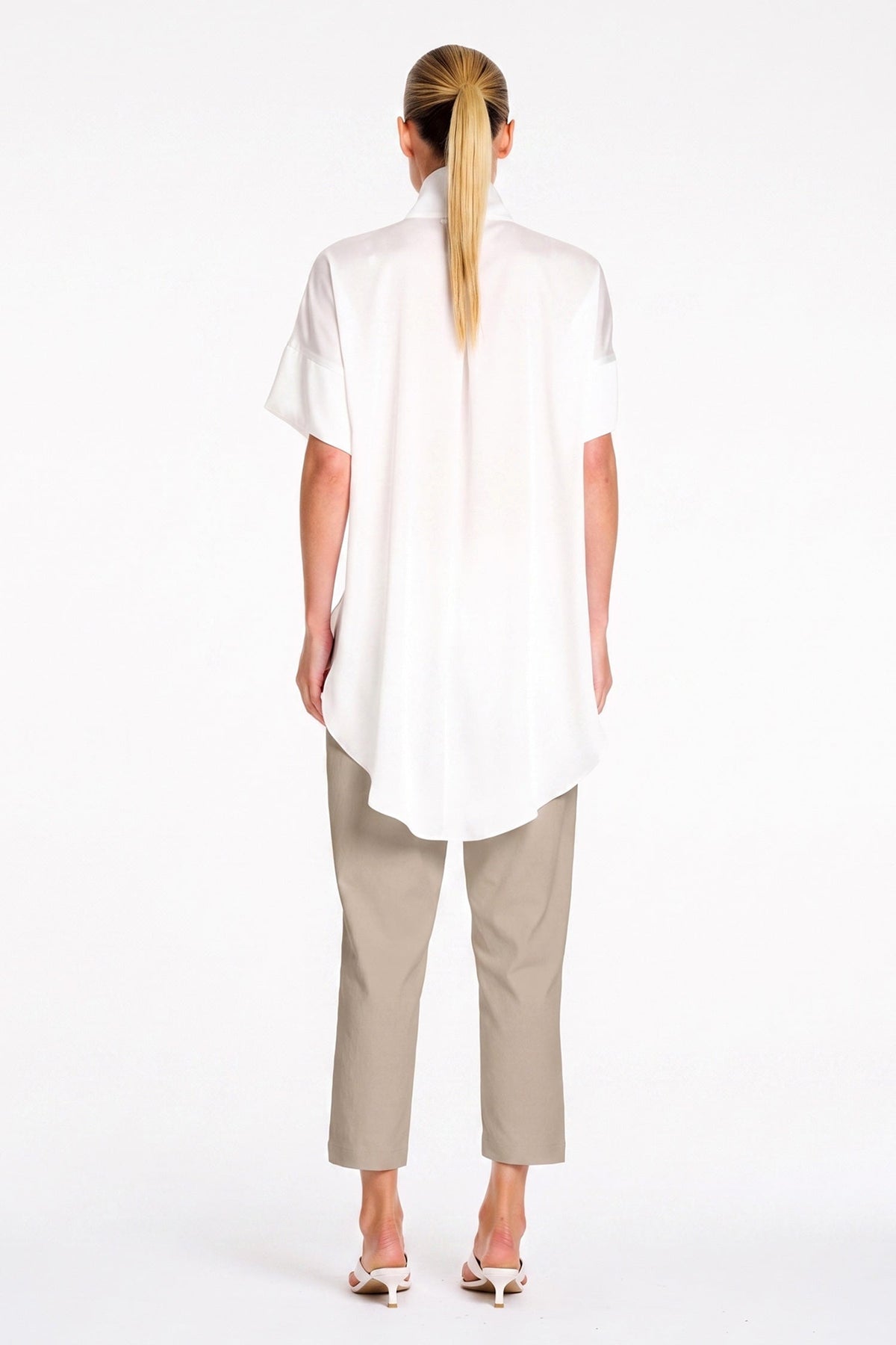 Tapered Flat Pant in Fawn