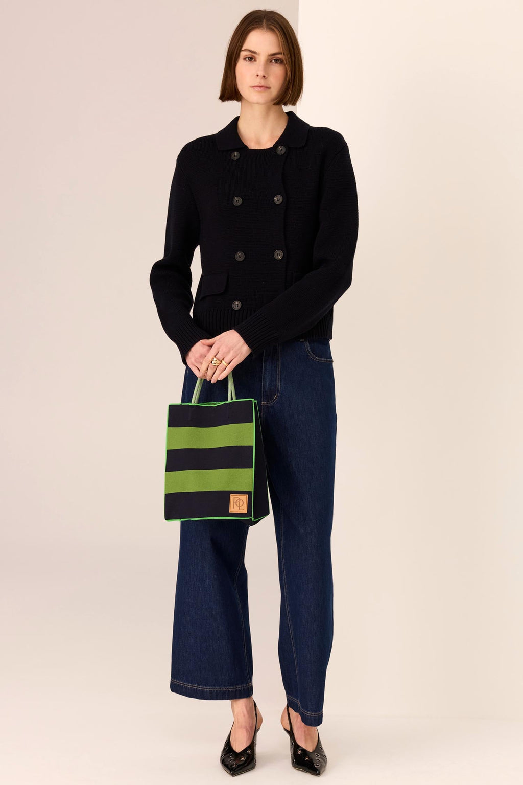 Taylor Double Knit Jacket in Black