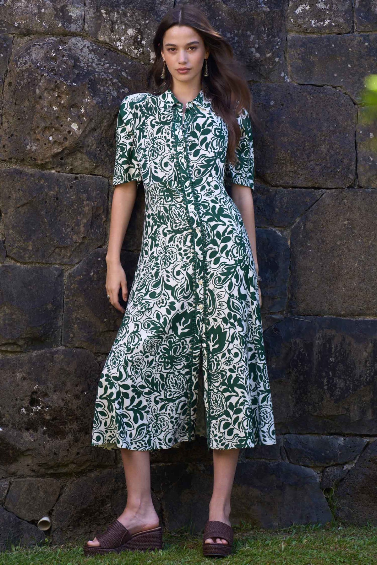 Teardrop Shirt Dress in Buttermilk
