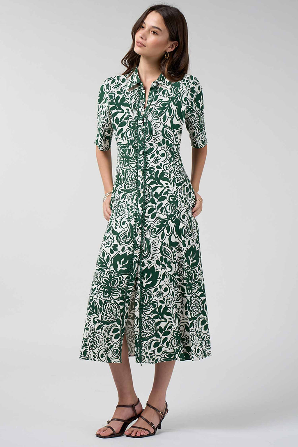 Teardrop Shirt Dress in Buttermilk