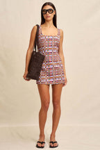 Tessera Tile Mini Dress