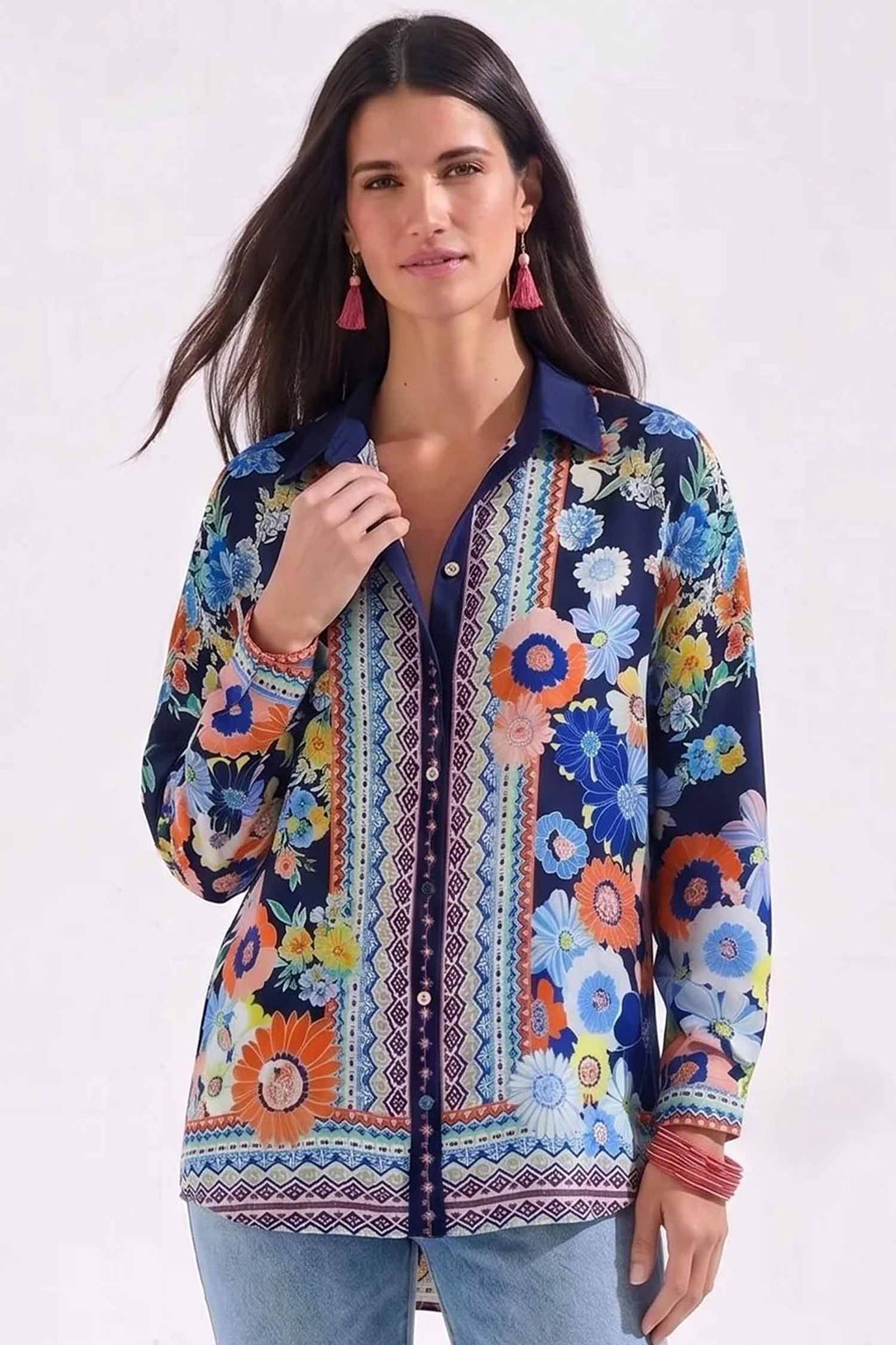 Audrey Button Up Shirt in Tiana