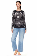 Janie Fav L/S Boat Neck Fitted Tee in Krysallis