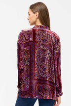 Slim Audrey Collared Shirt in Domitila Burnout