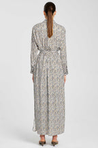 Tie Shirt Dress in Pendant Print