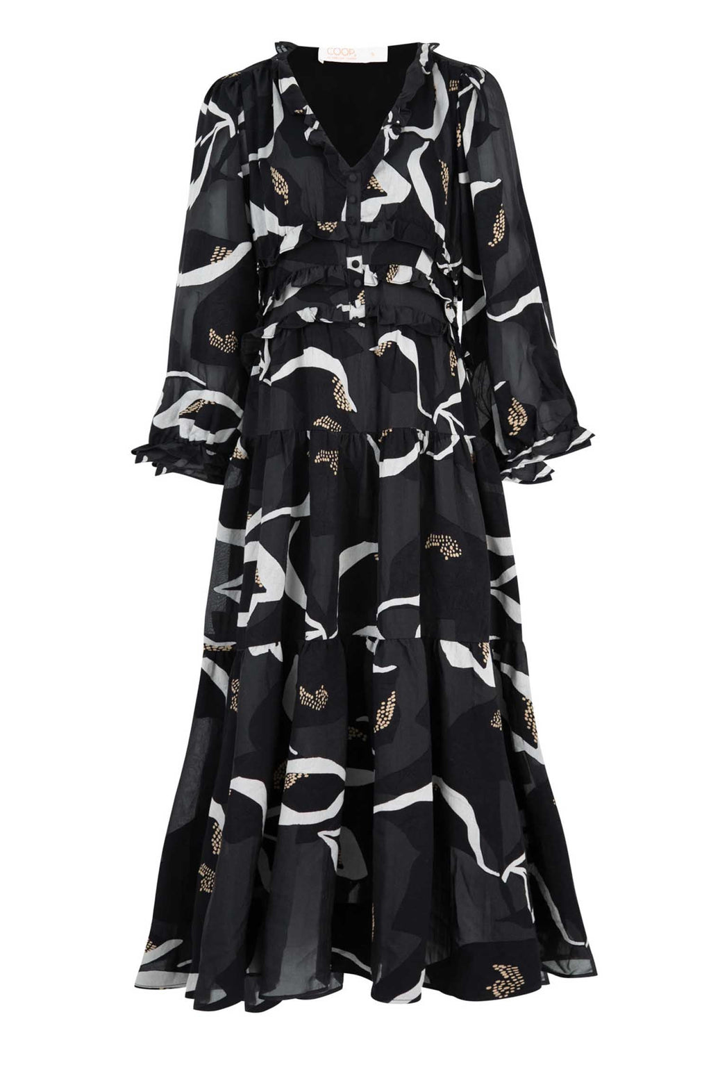Tier Me Out Dress in Black