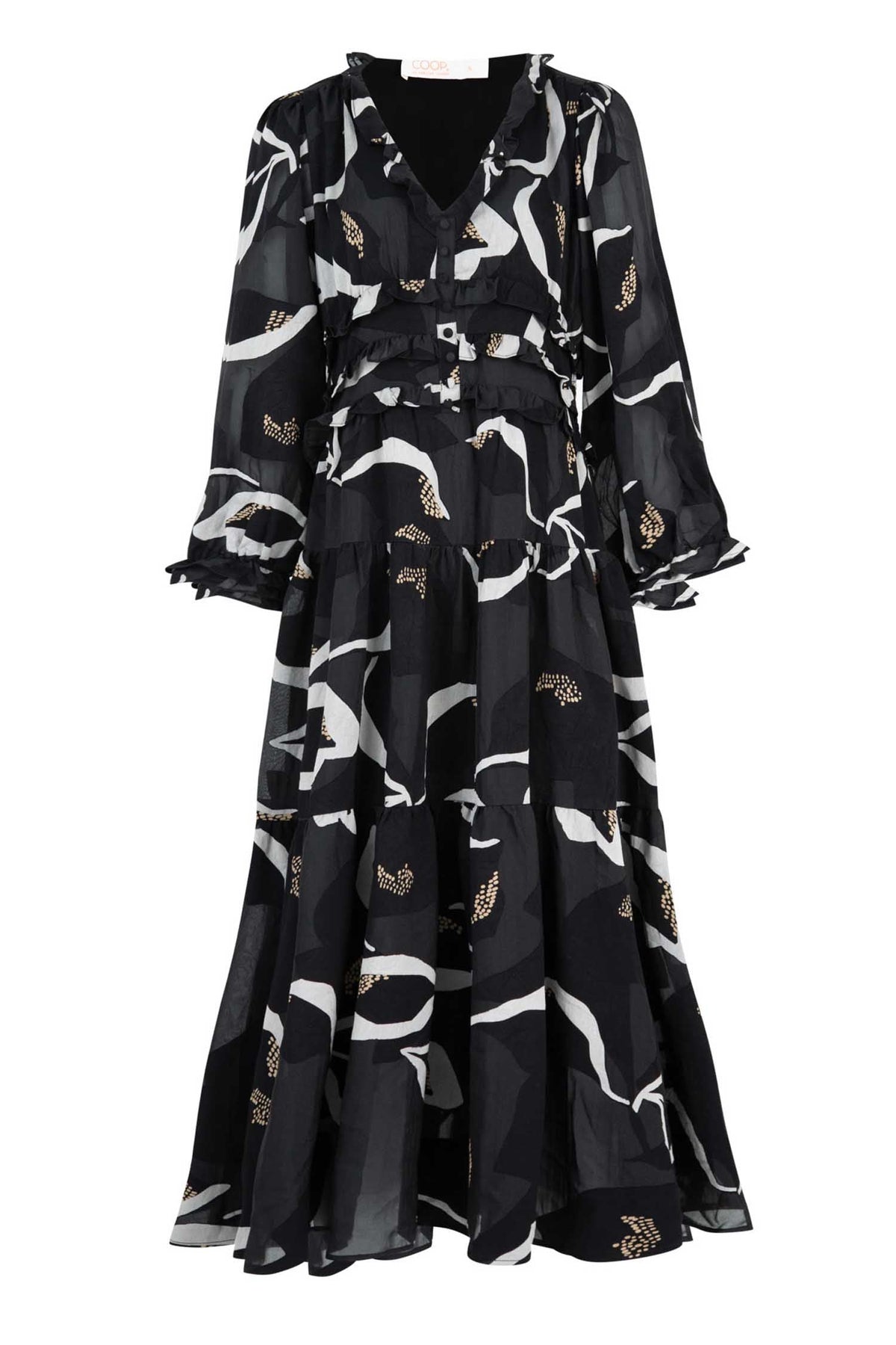 Tier Me Out Dress in Black