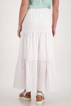 Tiered Lace Maxi Skirt in White | FINAL SALE