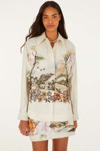 Toile De Rio Off-White Long Sleeve Shirt